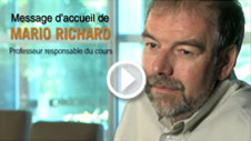 Le message d'accueil de Mario Richard
